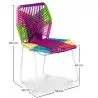Buy Tropical Garden chair - White Legs Multicolour 58534 home delivery