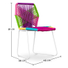 Buy Tropical Garden chair - White Legs Multicolour 58534 in the Europe