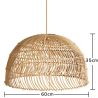 Buy Rattan Pendant Lamp - Boho Bali - Yamly Natural 61382 with a guarantee