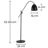 Buy Floor lamp – minimalist style floor lamp – metal – Derek Black 16329 - in the EU