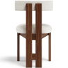 Buy Set Dining Table Round with 6 Wooden Chairs - Minimalist Design - Poler Walnut 61551 at MyFaktory