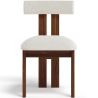 Buy Set Dining Table Round with 6 Wooden Chairs - Minimalist Design - Poler Walnut 61551 - prices