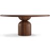Buy Set Dining Table Round with 6 Wooden Chairs - Minimalist Design - Poler Walnut 61551 - in the EU