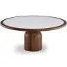 Buy Set Dining Table Round with 6 Wooden Chairs - Minimalist Design - Poler Walnut 61551 - prices