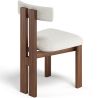 Buy Set Dining Table Round with 6 Wooden Chairs - Minimalist Design - Poler Walnut 61551 in the Europe