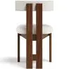 Buy Set Dining Table Round with 6 Wooden Chairs - Minimalist Design - Poler Walnut 61551 in the Europe