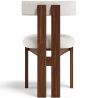 Buy Set Dining Table Round with 6 Wooden Chairs - Minimalist Design - Poler Walnut 61551 home delivery