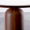 Buy Set Dining Table Round with 6 Wooden Chairs - Minimalist Design - Poler Walnut 61551 with a guarantee