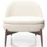 Buy Upholstered Curved Scandinavian Design Armchair - Declere White 61546 - in the EU