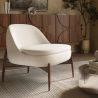 Buy Upholstered Curved Scandinavian Design Armchair - Declere White 61546 at MyFaktory