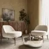 Buy Upholstered Curved Scandinavian Design Armchair - Declere White 61546 home delivery