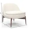 Buy Upholstered Curved Scandinavian Design Armchair - Declere White 61546 at MyFaktory