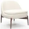 Buy Upholstered Curved Scandinavian Design Armchair - Declere White 61546 in the Europe
