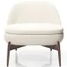 Buy Upholstered Curved Scandinavian Design Armchair - Declere White 61546 - in the EU