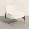 Buy Upholstered Curved Scandinavian Design Armchair - Declere White 61546 - prices