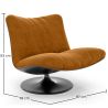 Buy Upholstered Armchair with Curved Design, Contemporary Style - Tulip Mustard 61545 at MyFaktory