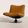 Buy Upholstered Armchair with Curved Design, Contemporary Style - Tulip Mustard 61545 - in the EU