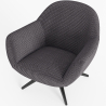 Buy Upholstered Curved Design Contemporary Style Armchair - Eireen Dark grey 61544 with a guarantee