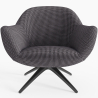 Buy Upholstered Curved Design Contemporary Style Armchair - Eireen Dark grey 61544 at MyFaktory