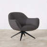 Buy Upholstered Curved Design Contemporary Style Armchair - Eireen Dark grey 61544 in the Europe