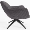Buy Upholstered Curved Design Contemporary Style Armchair - Eireen Dark grey 61544 at MyFaktory