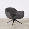 Buy Upholstered Curved Design Contemporary Style Armchair - Eireen Dark grey 61544 - in the EU