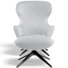 Buy Contemporary Style Upholstered Armchair with Footrest - Franka Light grey 61542 - in the EU