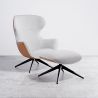 Buy Contemporary Style Upholstered Armchair with Footrest - Franka Light grey 61542 - in the EU