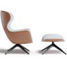 Buy Contemporary Style Upholstered Armchair with Footrest - Franka Light grey 61542 at MyFaktory