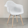 Buy Dining Chair Scandinavian Design - Wooden Legs - Skandiva White 61552 - prices