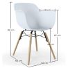 Buy Dining Chair Scandinavian Design - Wooden Legs - Skandiva White 61552 at MyFaktory