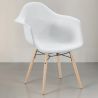 Buy Dining Chair Scandinavian Design - Wooden Legs - Skandiva White 61552 - prices