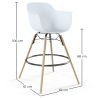 Buy Bar Stool Scandinavian Design - Wooden Legs - Skandiva White 61553 - prices