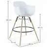 Buy Bar Stool Scandinavian Design - Wooden Legs - Skandiva Black 61553 at MyFaktory