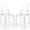 Buy Pack of 2 Dining Chairs Transparent - Victoria Ghost Style Transparent 61554 - in the EU
