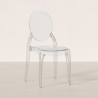 Buy Pack of 4 Dining Chairs Transparent - Victoria Ghost Style Transparent 61555 home delivery