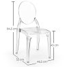 Buy Pack of 4 Dining Chairs Transparent - Victoria Ghost Style Transparent 61555 - in the EU