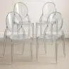 Buy Pack of 4 Dining Chairs Transparent - Victoria Ghost Style Transparent 61555 - prices