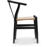 Buy Pack of 4 Dining Chairs Scandinavian Wooden with Rope Seat - Wish Black 61556 in the Europe