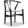 Buy Pack of 4 Dining Chairs Scandinavian Wooden with Rope Seat - Wish Black 61556 - prices