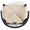 Buy Pack of 4 Dining Chairs Scandinavian Wooden with Rope Seat - Wish Black 61556 - in the EU