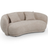 Buy Sofa Design Curved - Contemporary Style - Upholstered in Chenille - 3 Seater - Onda Beige 61557 in the Europe