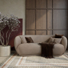Buy Sofa Design Curved - Contemporary Style - Upholstered in Chenille - 3 Seater - Onda Beige 61557 at MyFaktory
