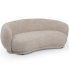 Buy Sofa Design Curved - Contemporary Style - Upholstered in Chenille - 3 Seater - Onda Beige 61557 with a guarantee