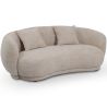 Buy Curved Contemporary Style Design Sofa Upholstered in Chenille - Onda Beige 61557 home delivery