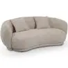 Buy Curved Contemporary Style Design Sofa Upholstered in Chenille - Onda Beige 61557 in the Europe