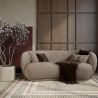 Buy Curved Contemporary Style Design Sofa Upholstered in Chenille - Onda Beige 61557 - prices