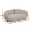 Buy Curved Contemporary Style Design Sofa Upholstered in Chenille - Onda Beige 61557 at MyFaktory