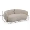 Buy Curved Contemporary Style Design Sofa Upholstered in Chenille - Onda Beige 61557 - prices