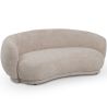 Buy Curved Contemporary Style Design Sofa Upholstered in Chenille - Onda Beige 61557 in the Europe